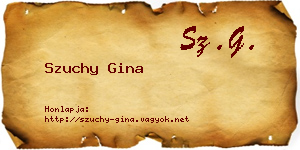 Szuchy Gina névjegykártya